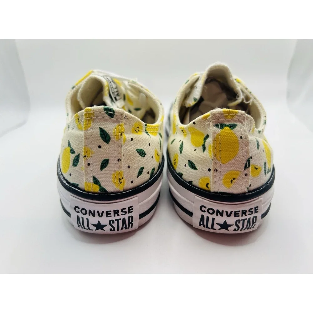 Converse All Star Low Top Lemon Print Canvas Sneakers Youth Shoes US 5 Women 6.5 - Picture 8 of 9